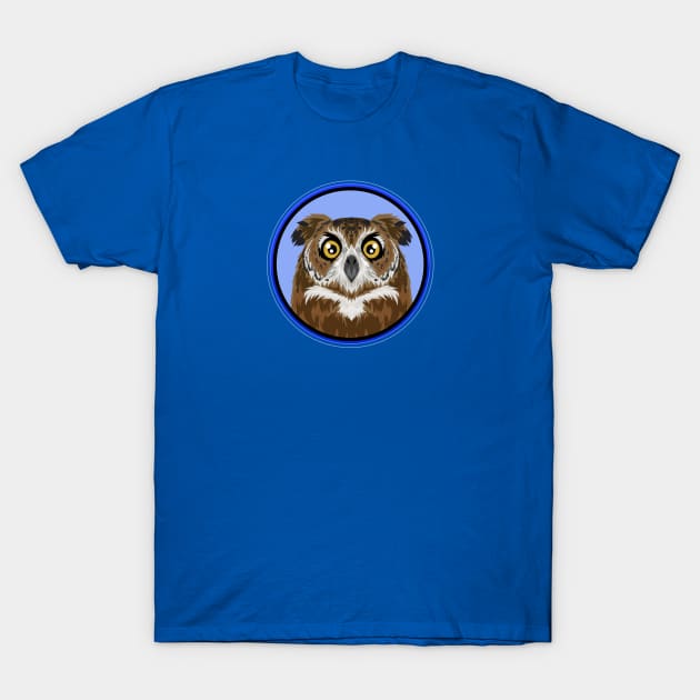 Great Horned Owl Circle T-Shirt by Peppermint Narwhal